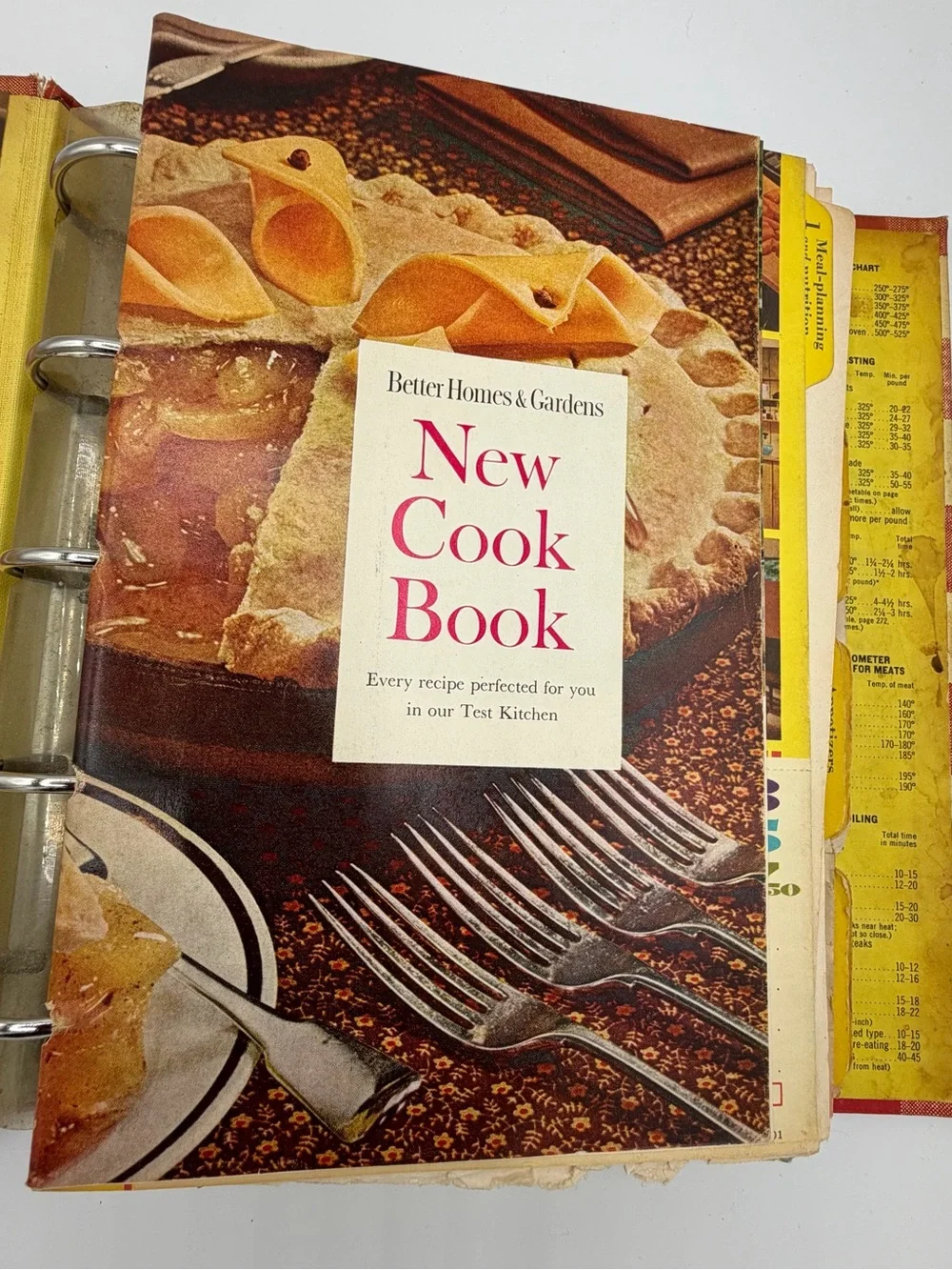 Vintage Better Homes & Gardens Red Plaid Cook Book 1960s Yellow Tabs